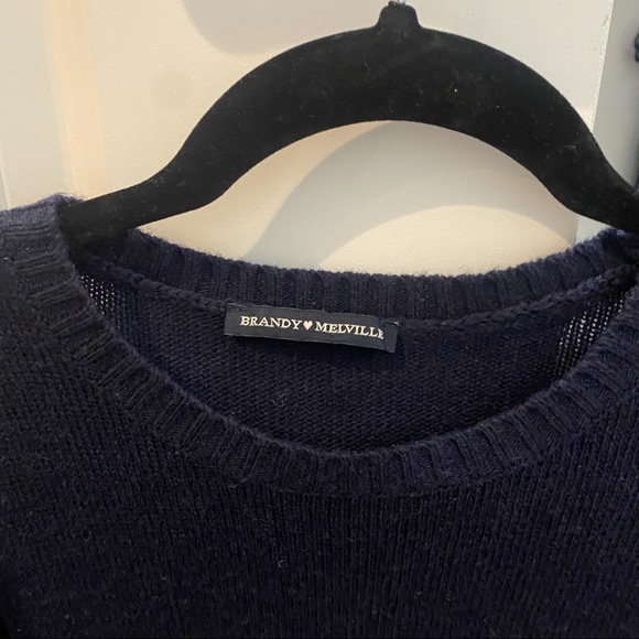 NAVY BRANDY MELVILLE SWEATER - Picture 3 of 3